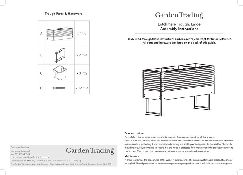 Garden Trading Latchmere Trough Large Assembly instructions