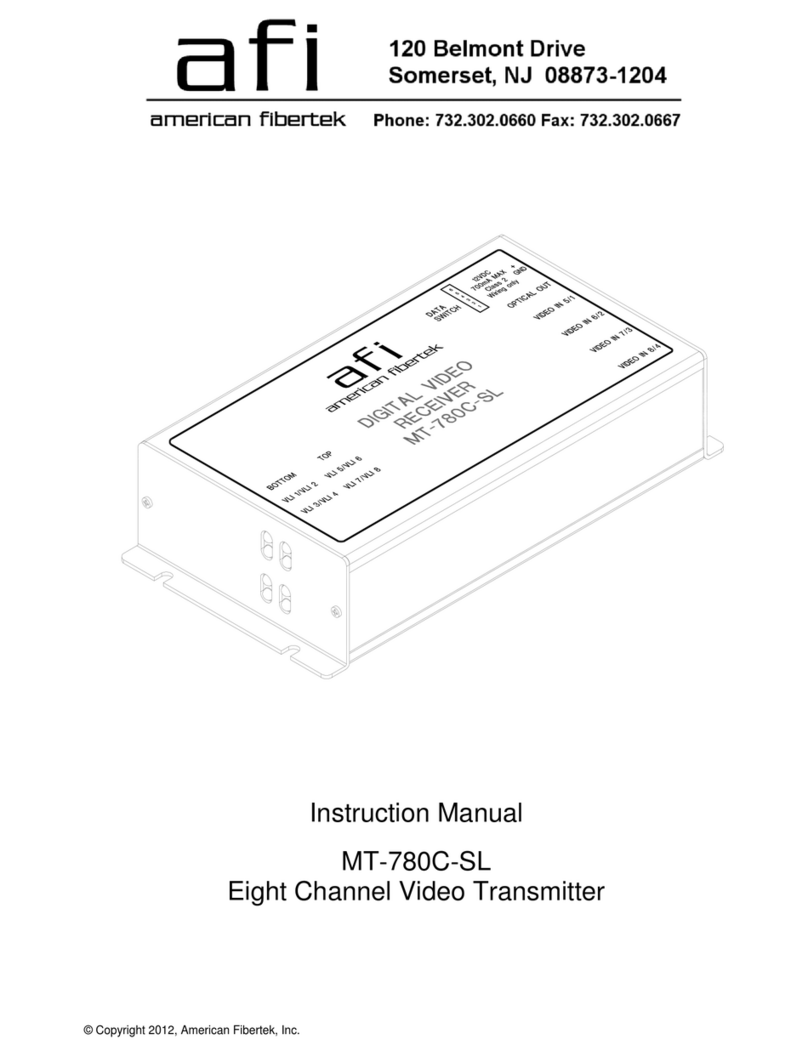 AFi MT-780C-SL instruction manual