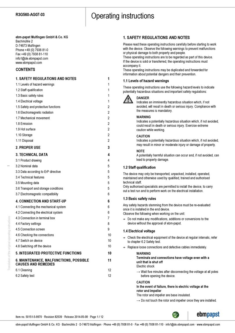 Ebmpapst R3G560-AG07-03 User manual