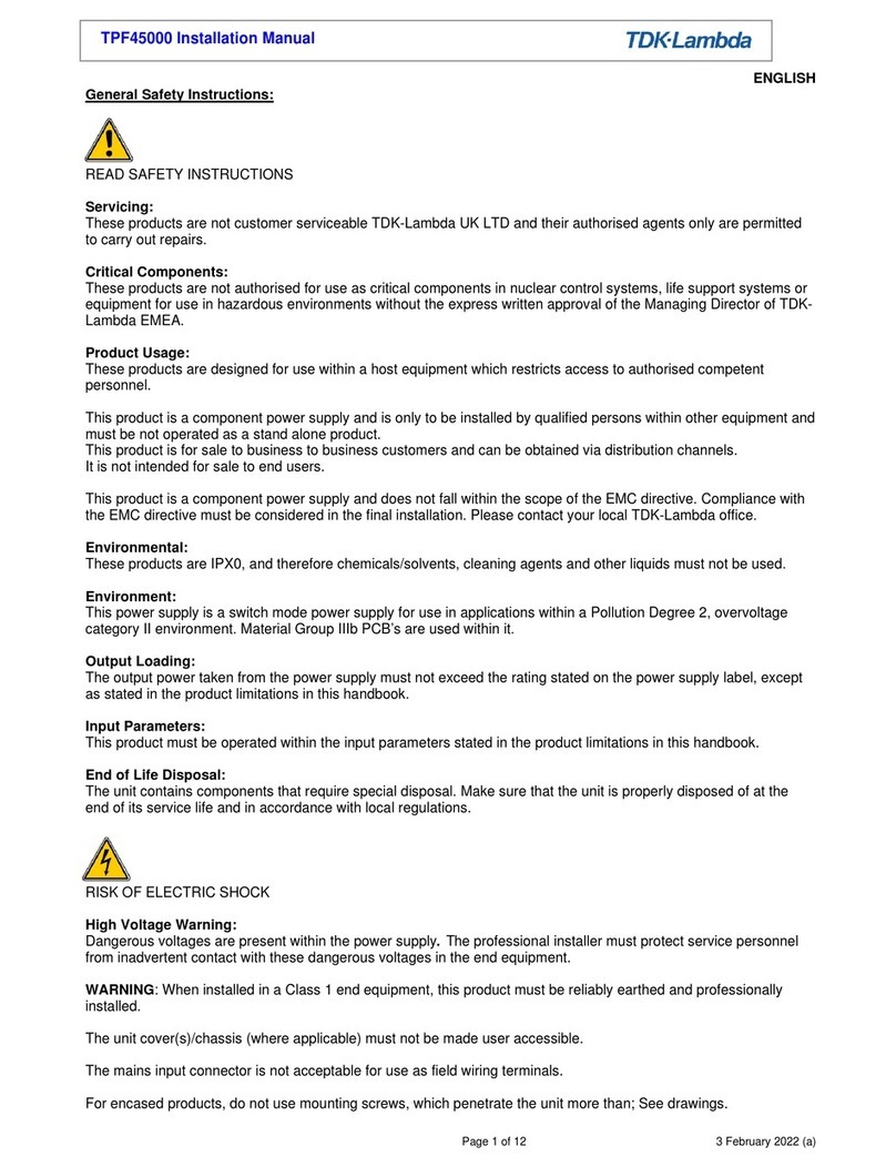 TDK-Lambda TPF45000 User manual