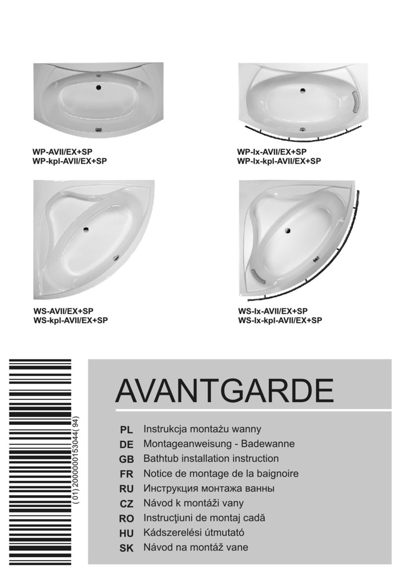 SANPLAST AVANTGARDE WP-AVII/EX+SP Installation instruction SANPLAST AVANTGARDE WP-AVII/EX+SP Installation instruction