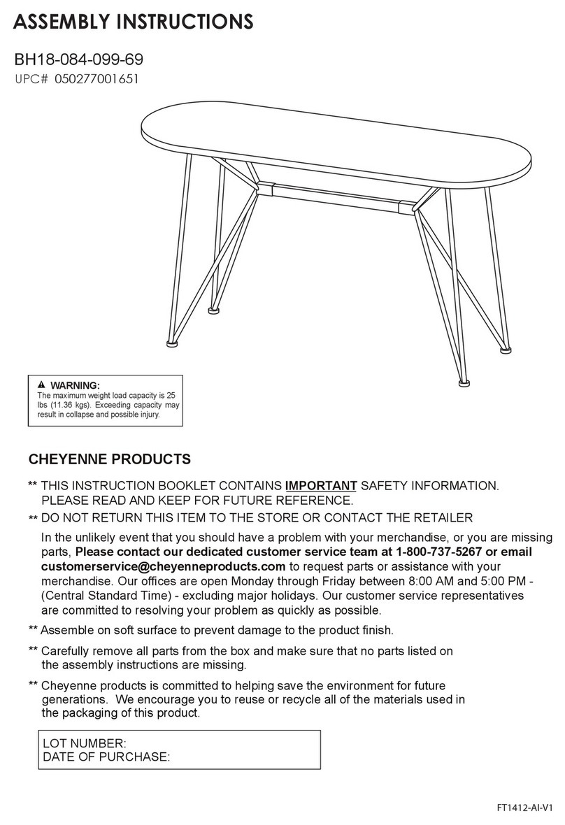 Cheyenne Products BH18-084-099-69 Assembly instructions