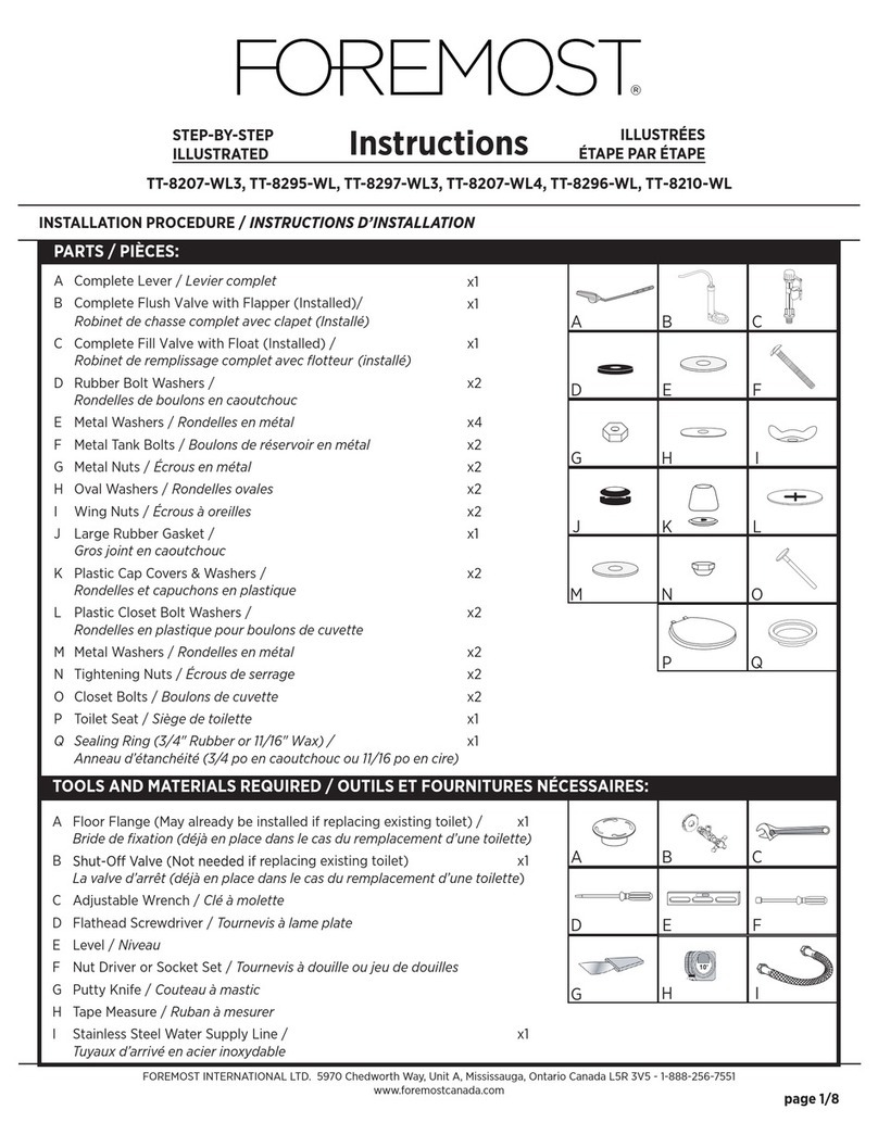 Foremost TT-8210-WL instructions