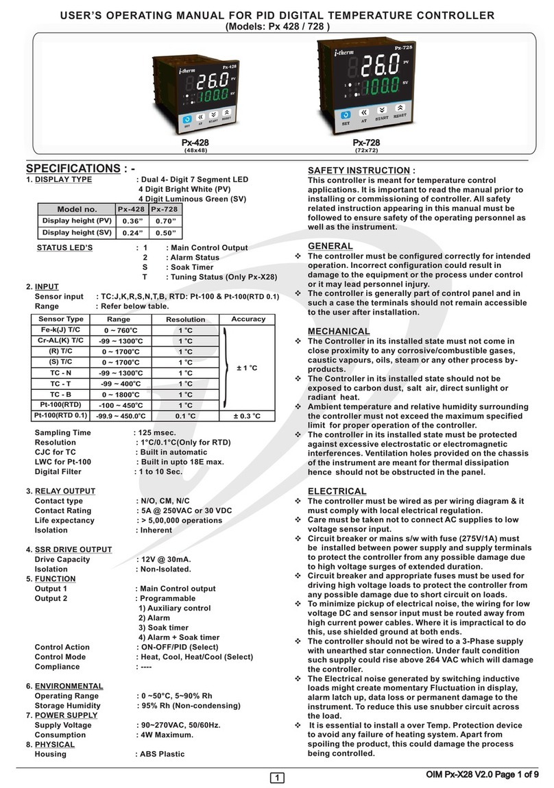 i-therm Px-428 User's operating manual