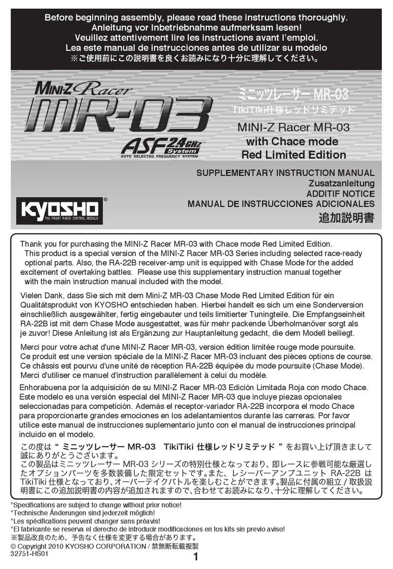 Kyosho MINI-Z Racer MR-03 User manual