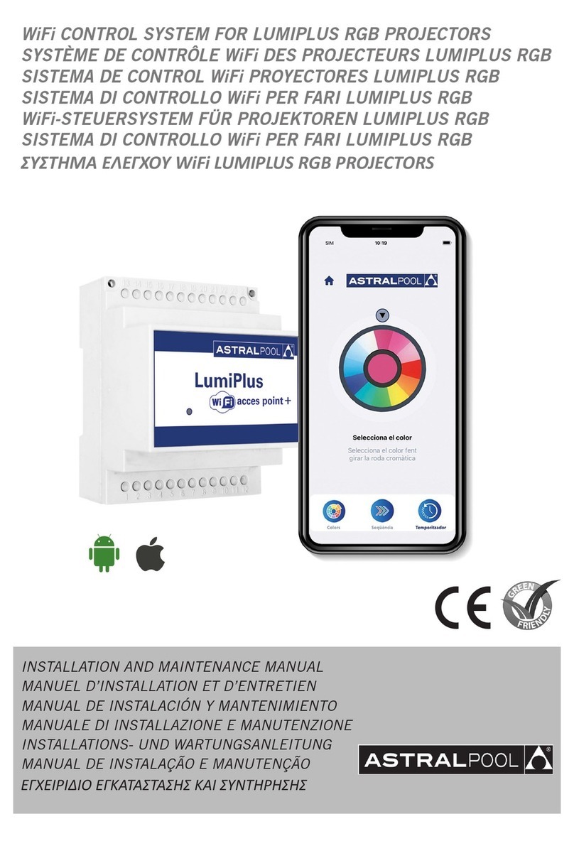 Astral Pool LumiPlus 75813 Installation and maintenance manual