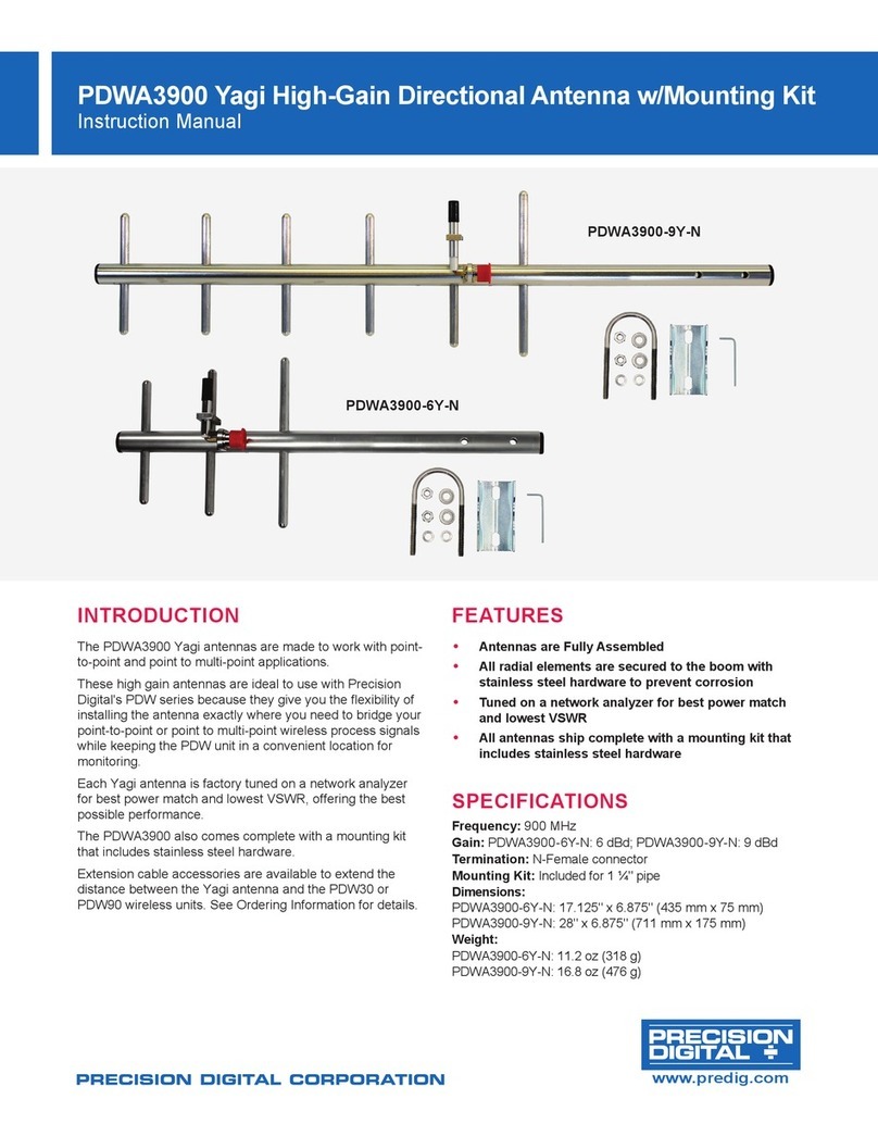 Precision Digital Corporation Yagi PDWA3900 instruction manual