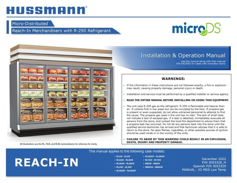 Hussmann REACH-IN User manual