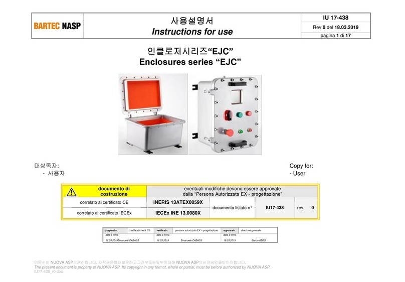 Bartec EJC Series Instructions for use