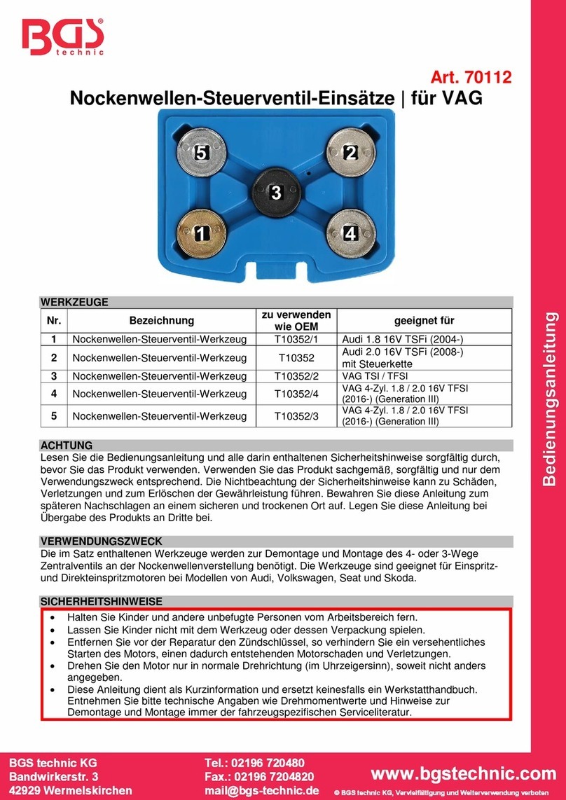 BGS technic 70112 User manual