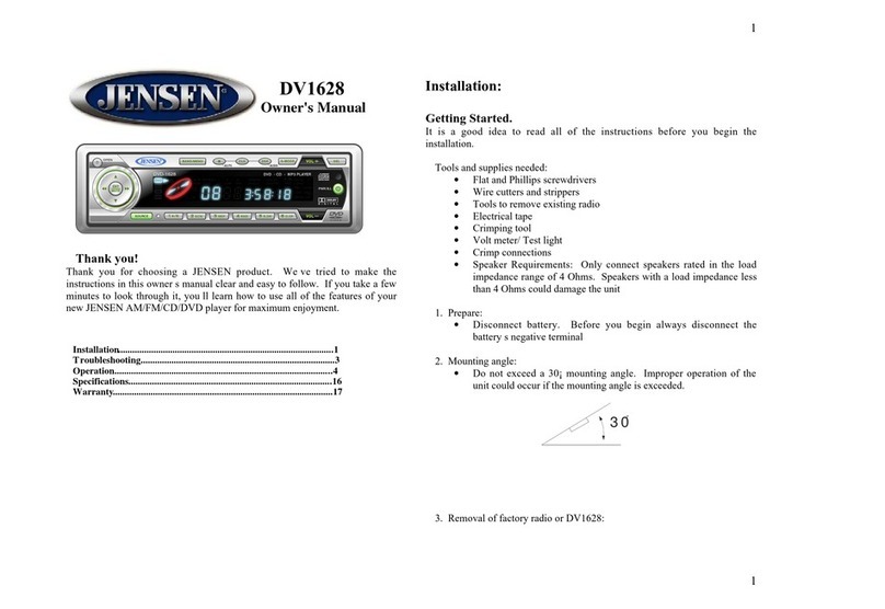 Jensen DV1628 User manual