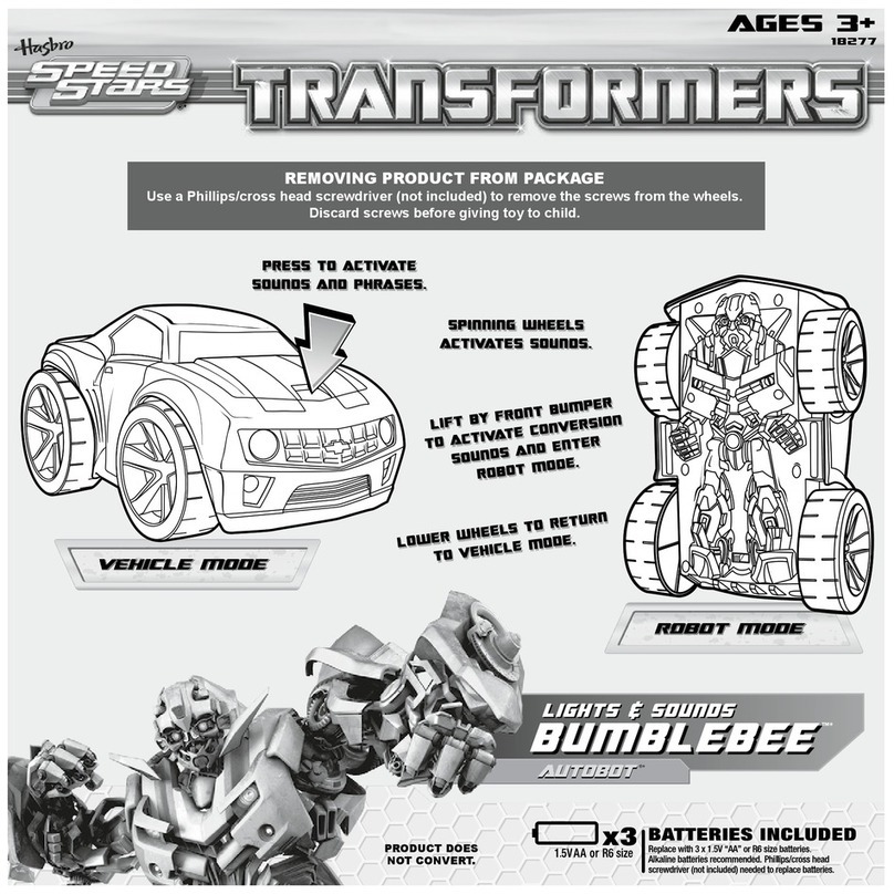 Hasbro Transformers Speed Stars Bumblebee Autobot User manual