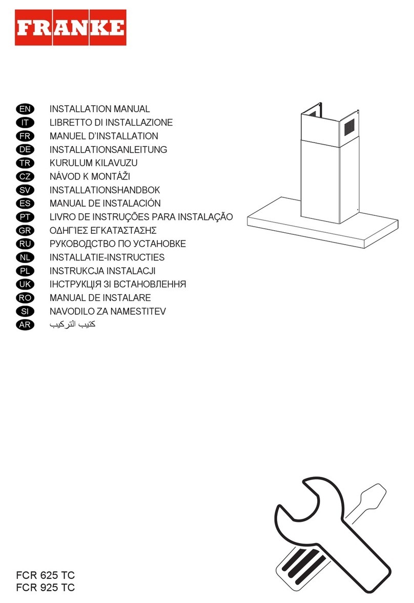 Franke FCR 625 TC installation manual
