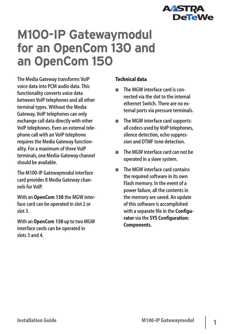 DETEWE Gatewaymodul M100-IP User manual