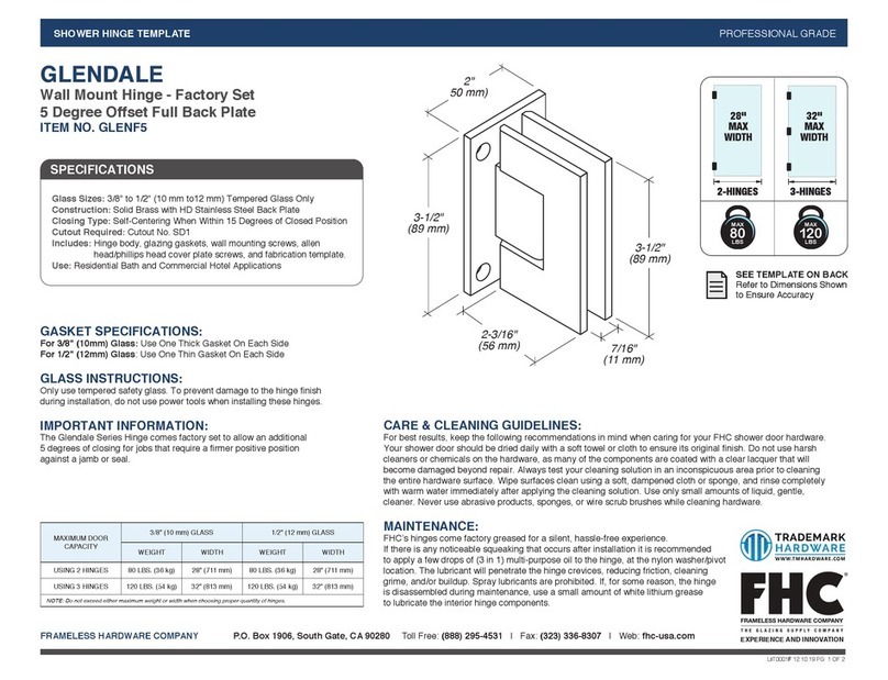 FHC GLENDALE GLENF5 Quick installation guide FHC GLENDALE GLENF5 Quick installation guide