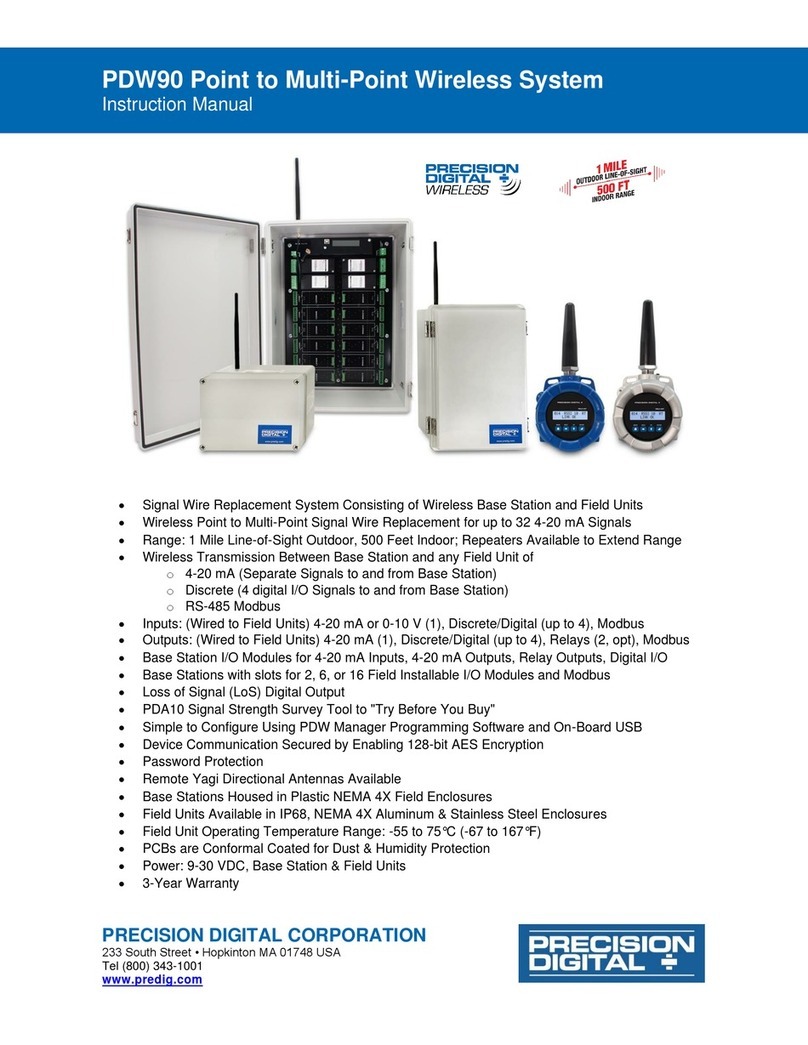 Precision Digital Corporation PDW90 Series instruction manual Precision Digital Corporation PDW90 Series instruction manual