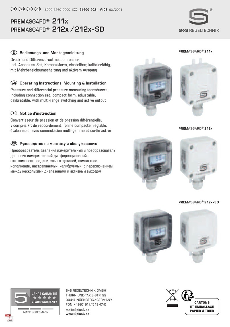 S+S Regeltechnik PREMASGARD 211 Series Repair manual