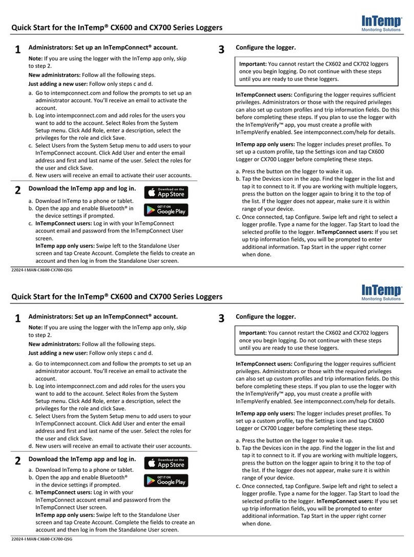 Intempco CX600 Series User manual