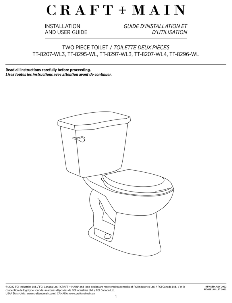 Craft+Main TT-8207-WL3 Installation and user guide