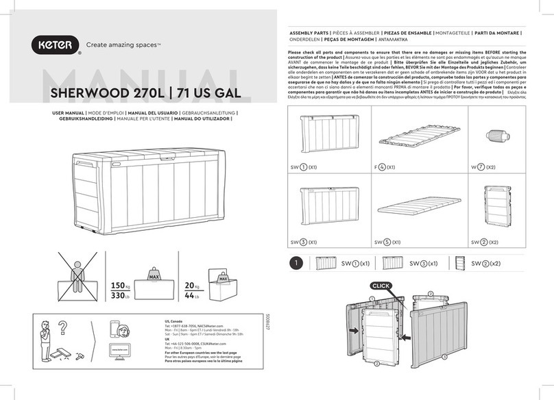 Keter SHERWOOD User manual Keter SHERWOOD User manual