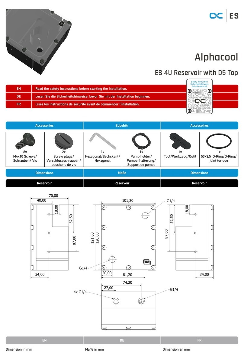Alphacool ES User manual Alphacool ES User manual