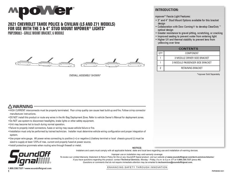 Soundoff Signal mpower PMP2BK003 installation instructions