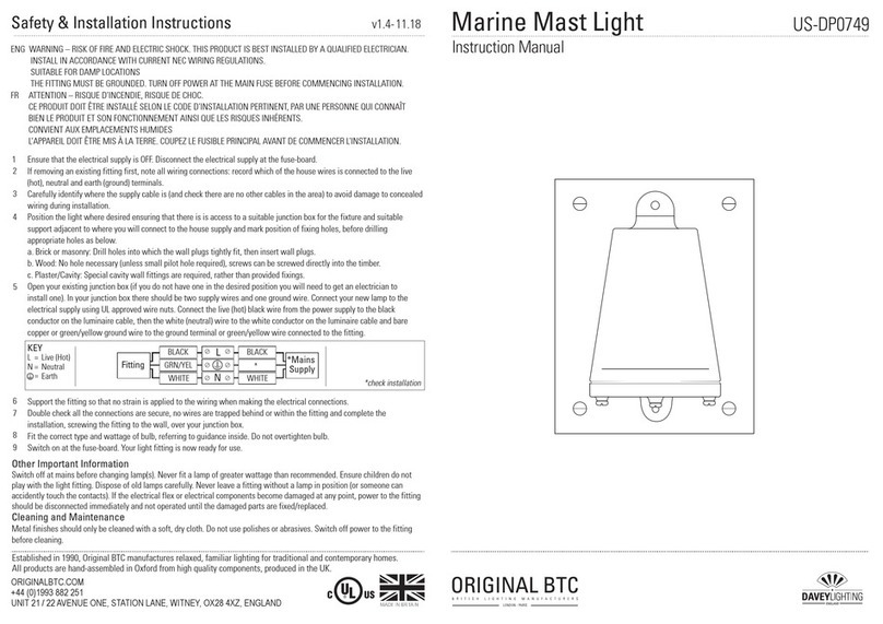 Davey Lighting US-DP0749 instruction manual Davey Lighting US-DP0749 instruction manual