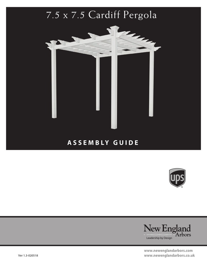 New England Arbors 7.5 x 7.5 Cardiff Pergola User manual