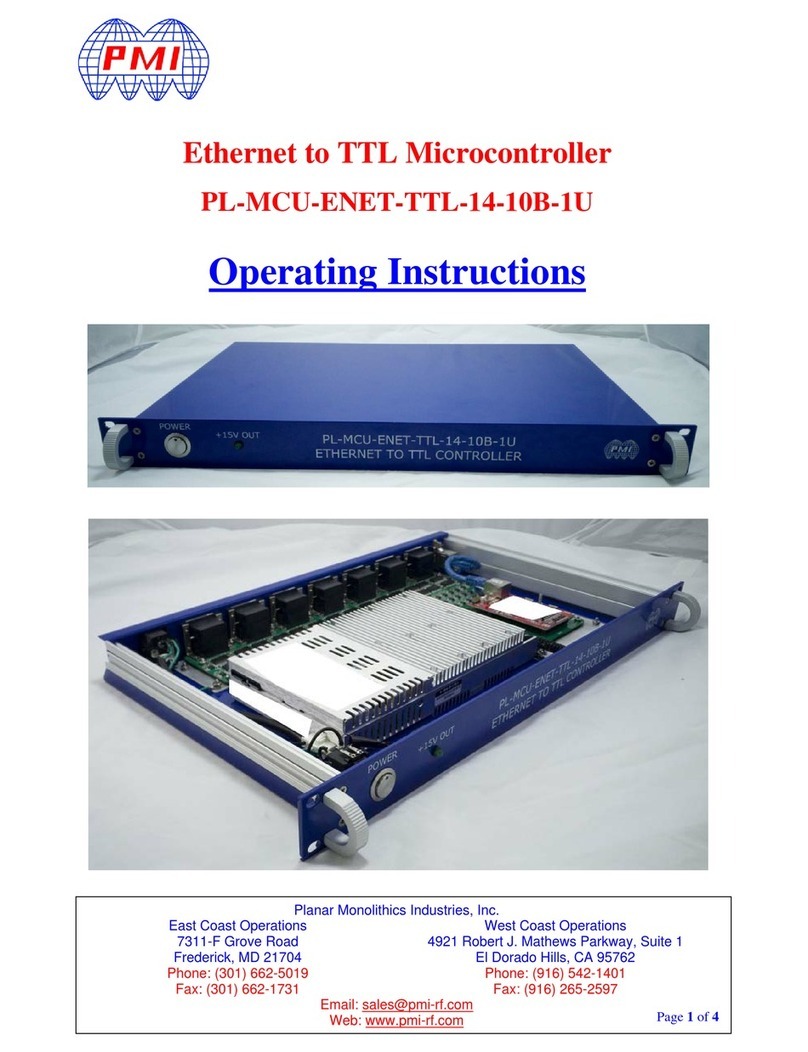 PMI PL-MCU-ENET-TTL-14-10B-1U operating instructions