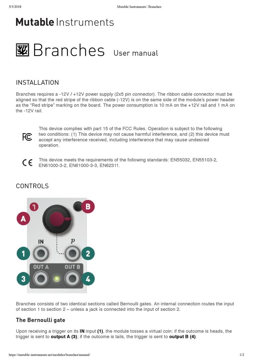 Mutable Instruments Branches User manual