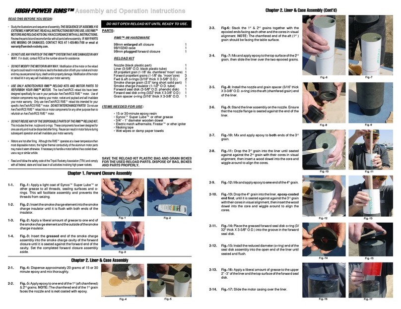 Aerotech HIGH-POWER RMS M750W-P Assembly and operation instructions