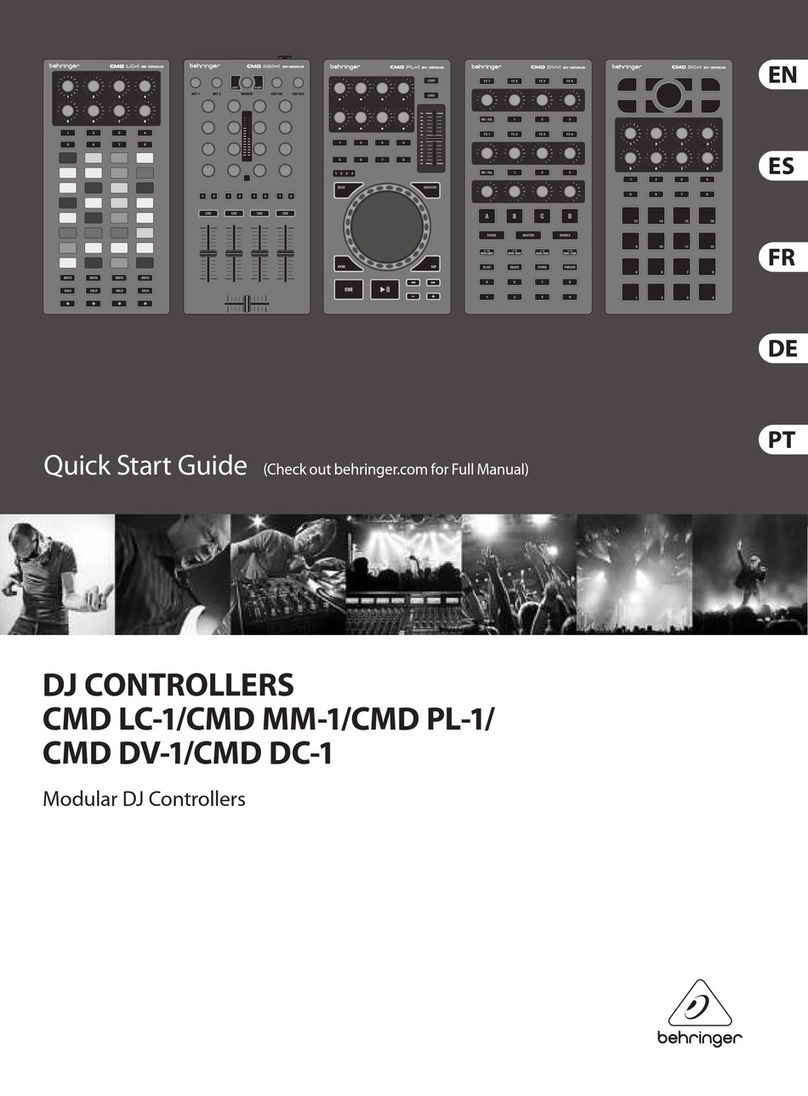 Behringer DJ CONTROLLER CMD LC-1 User manual Behringer DJ CONTROLLER CMD LC-1 User manual