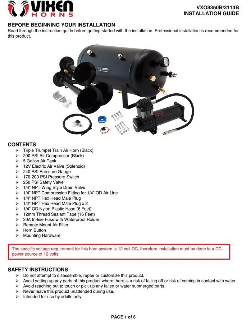 Vixen Horns VXO8350B/3114B installation guide