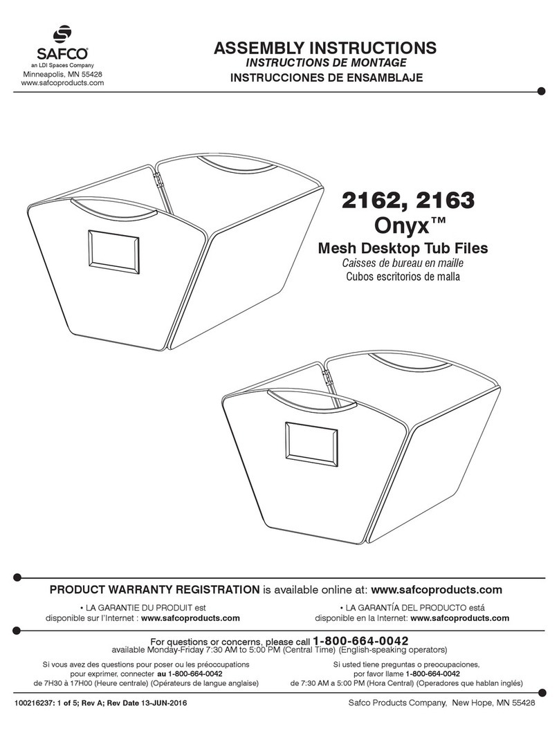 LDI Spaces SAFCO Onyx 2162 User manual