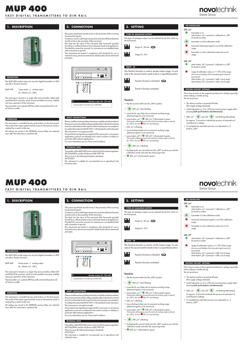 Siedle novotechnik MUP 400 quick start guide