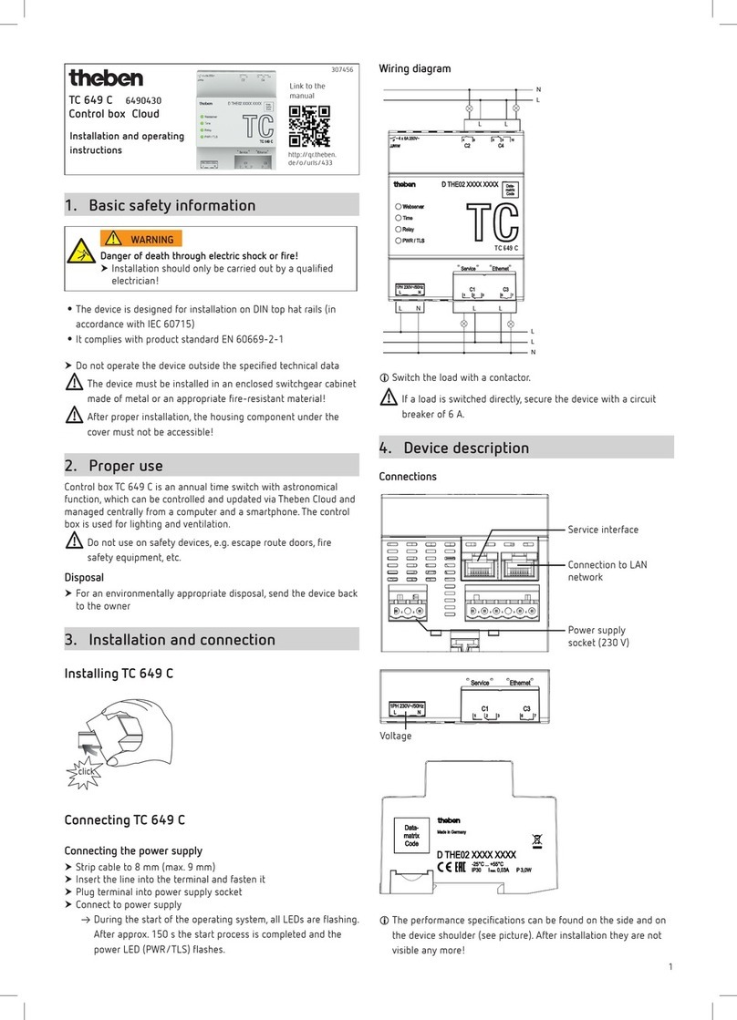 Theben TC 649 C Installation and operating instructions