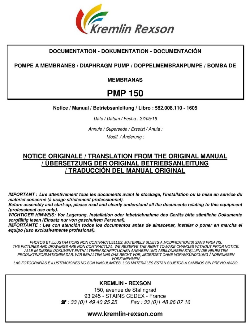 Kremlin-Rexson PMP 150 Operator's manual
