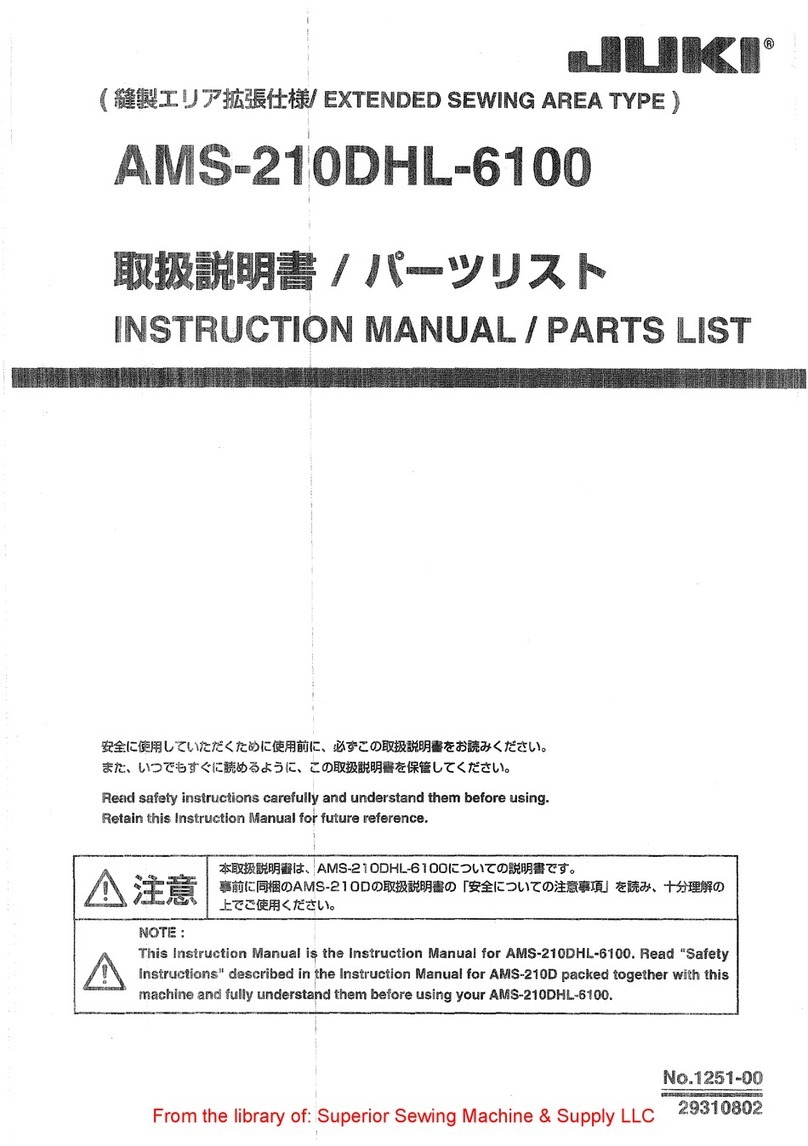 JUKI AMS-210DHL-6100 User manual JUKI AMS-210DHL-6100 User manual