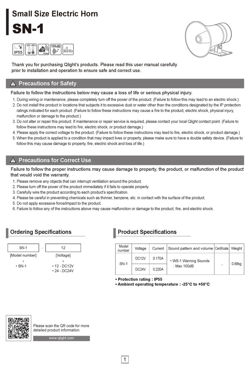Qlight SN-1 User manual