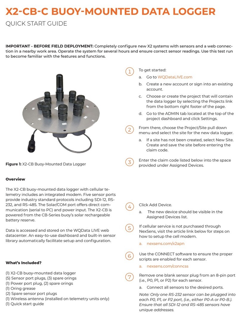 NexSens Technology X2-CB-C quick start guide