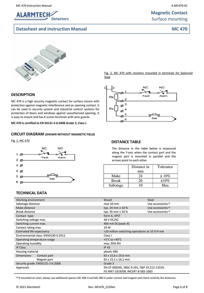 Alarmtech MC 470 User manual