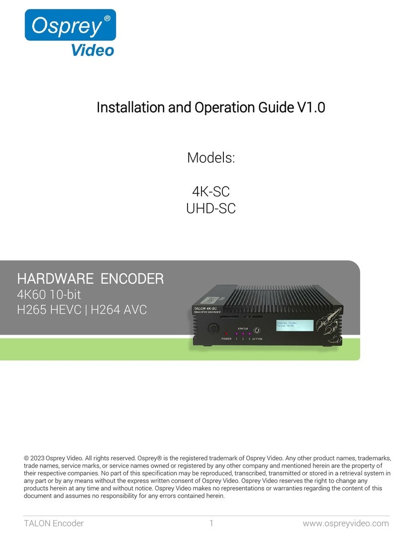 Osprey 4K-SC Operating instructions