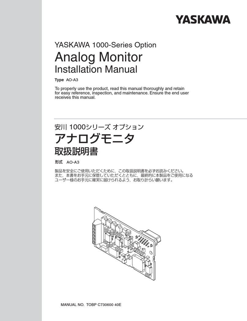 YASKAWA 1000 Series installation manual YASKAWA 1000 Series installation manual