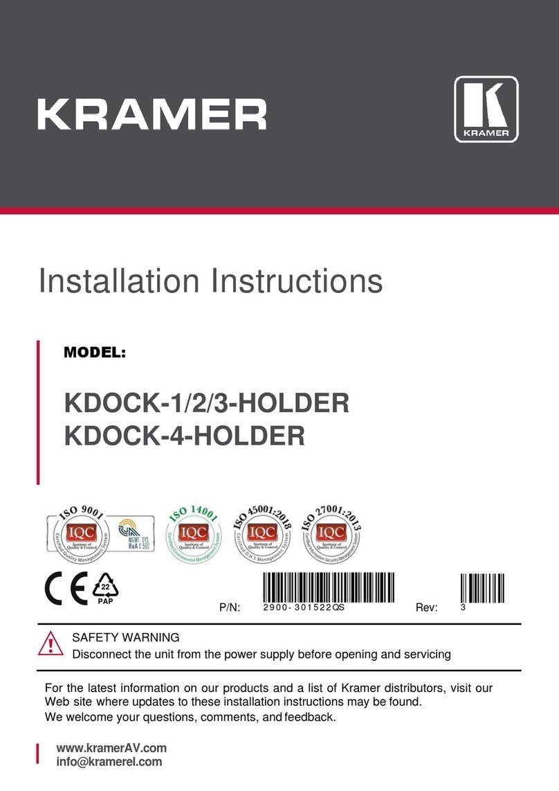 Kramer KDOCK-1-HOLDER User manual Kramer KDOCK-1-HOLDER User manual