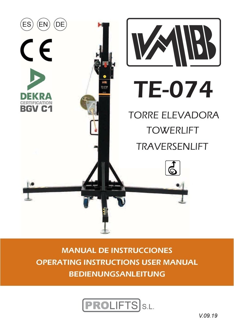 PRO LIFTS VMB TE-074 Operating instructions & user manual PRO LIFTS VMB TE-074 Operating instructions & user manual