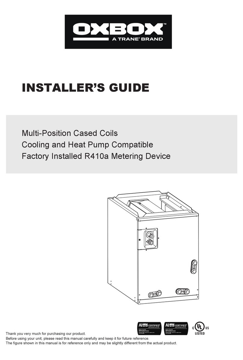 Trane Oxbox J4MXCA003EC6HCA Assembly instructions