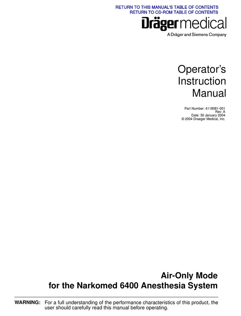 Dräger Medical Narkomed 6400 Operator's instruction manual