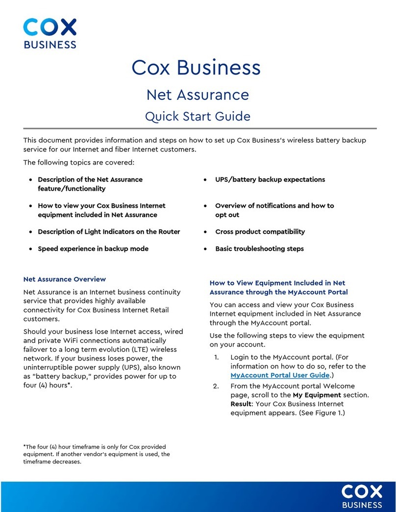Cox Business Net Assurance User manual
