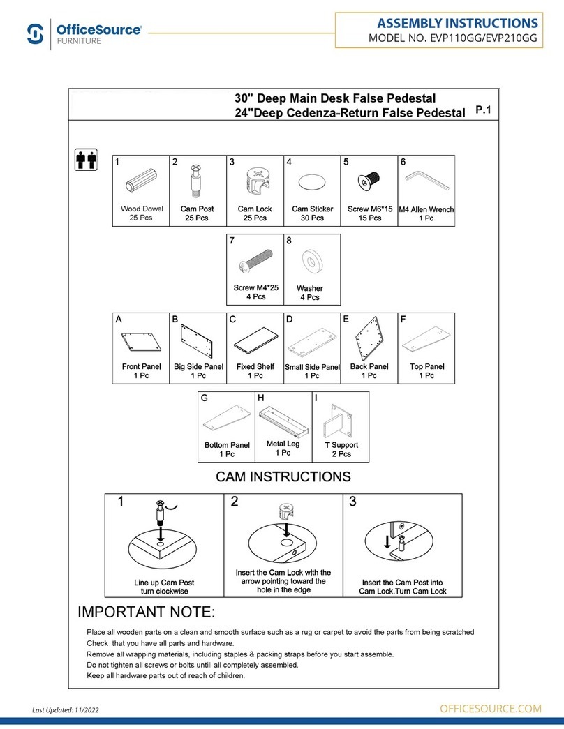 OfficeSource EVP110GG Assembly instructions