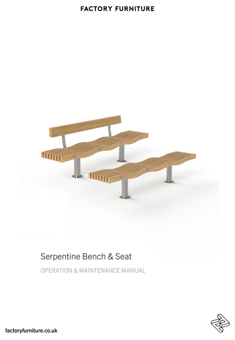 Factoryfurniture Serpentine Bench Operation & maintenance manual